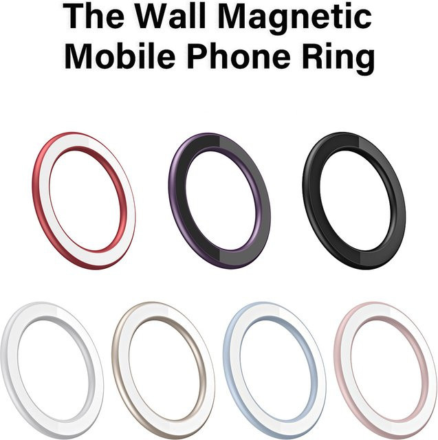 WSSHE Magnetischer Ringhalter in Blau für iPhone 17 16 15 14 Pro/Plus – Magnetischer Wand- und Autoständer für dein Mobiltelefon - Bild 1