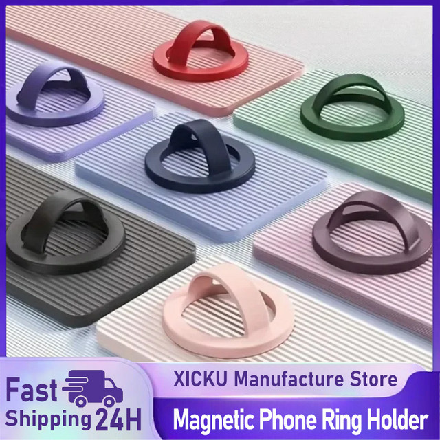 Magnetischer Handy-Ringhalter aus wasserdichtem Flüssigsilikon von XIKCU in Weiß für iPhone und Android - Bild 1