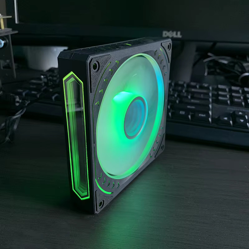 adegrees 3D Spiegel ARGB PC Gehäuselüfter Schwarz 120 mm 4PIN PWM mit Aura Sync Unterstützung - Bild 3