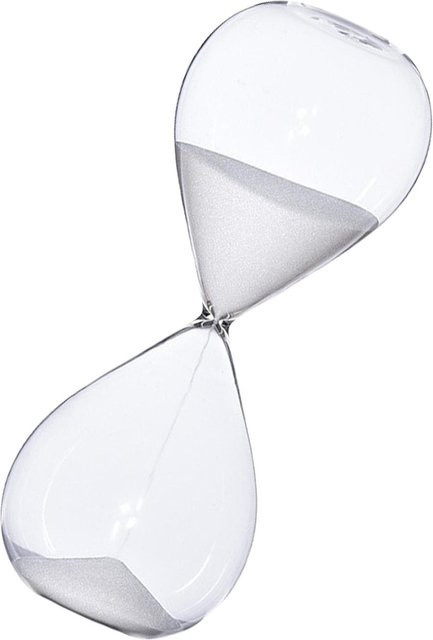 Cyprinoid Sanduhr aus Glas mit 60 Minuten Laufzeit in Weiß und Transparent - Bild 1