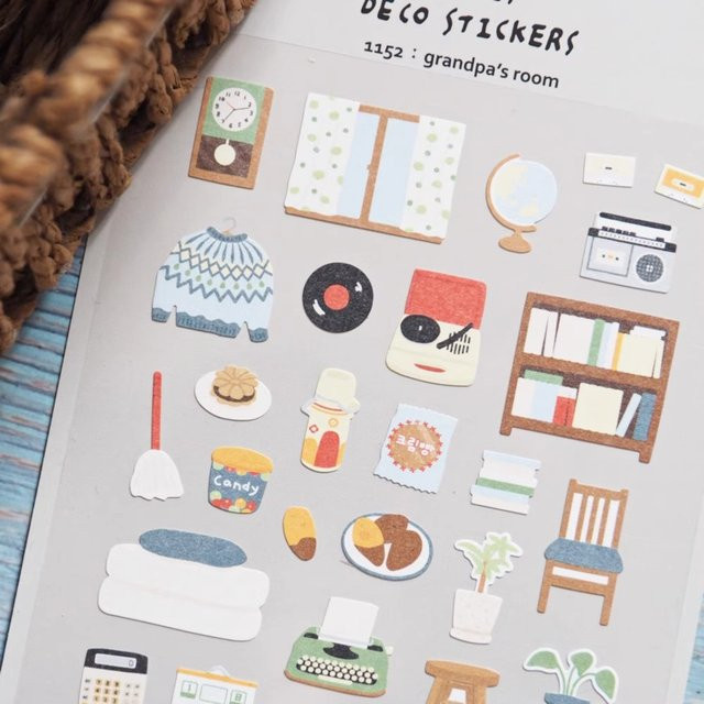 Suatelier Retro Papier Aufkleber für Scrapbooking und DIY Journaling in Multicolour - Bild 1