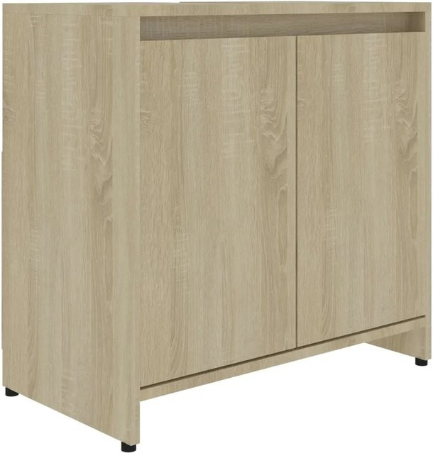 vidaXL Badezimmerschrank aus Holzwerkstoff in Sonoma-Eiche, Farbe Braun, B/T/H: 60 x 33 x 61 cm - Bild 1