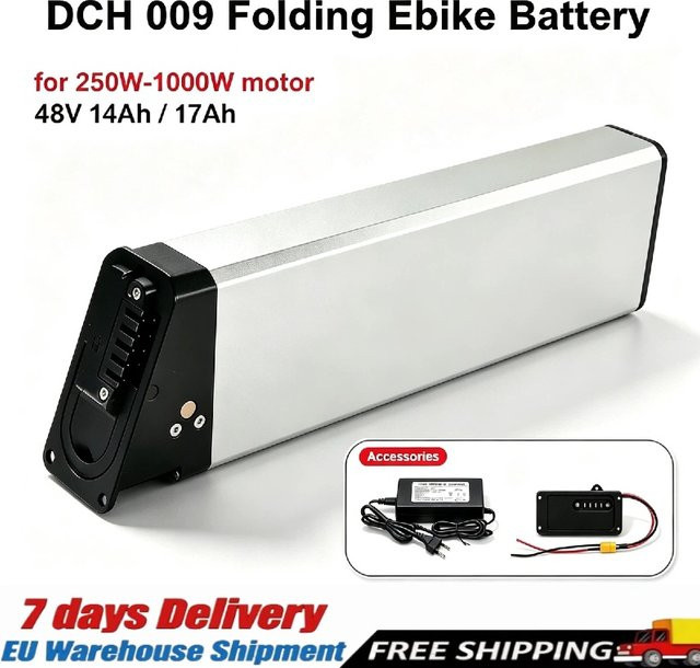 Engwe DCH-009 Lithium-Ersatzakku für E-Bikes, 48V 14Ah, Farbe: Silber - Bild 1