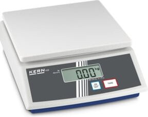 KERN Tischwaage FCE 6K2N in Weiß mit Arbeitsschutzhaube und 2-Tastenbedienung für bis zu 6 kg - Bild 1