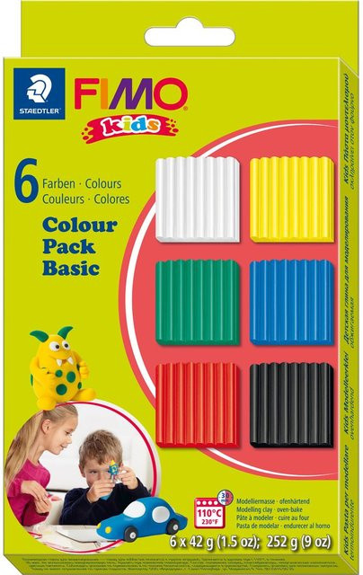 FIMO kids Materialpackung Basic Modelliermasse Bunt / Mehrfarbig - Bild 1