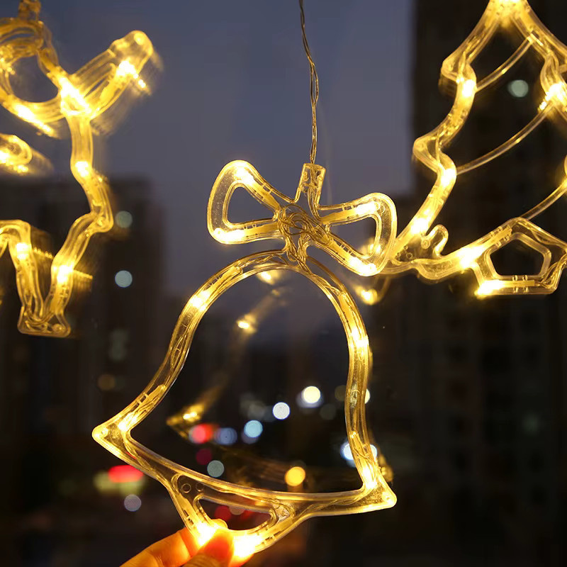 LED Weihnachtsdekoration für Fenster und Schlafzimmer mit warmweißem Licht und Batteriebetrieb - Bild 3