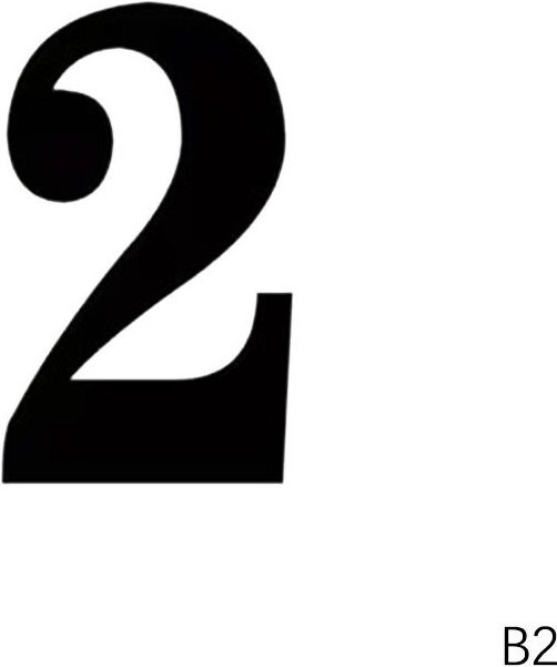 Binchi Outdoor Product Mülleimer Kennzeichnung Aufkleber in Weiß und Schwarz mit Zahlen 0-9 und Buchstaben A-G - Bild 1