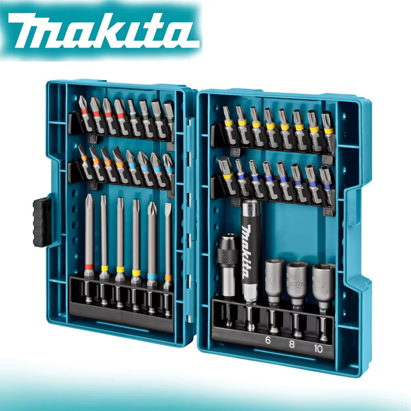 Makita B-55697 Elektroschrauber-Bohrer-Set mit 43-teiligem Sechskant-Steckschlüssel-Zubehör in Multicolour - Bild 1
