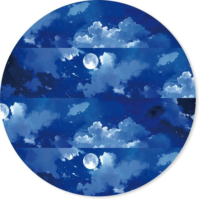 Etori Life Moonlight Looping Washi Tape Cloud Gap in Blau, Breite: 6 cm, Länge: 2 m - Bild 1
