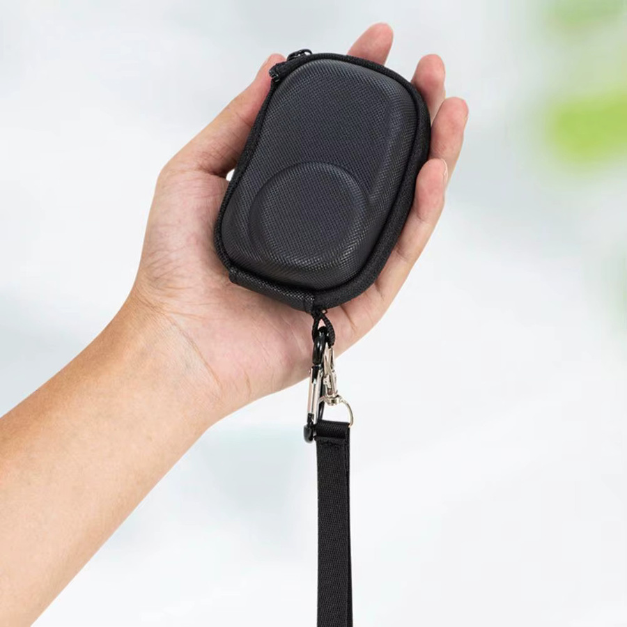 DJI Action6 Kamera Tasche aus wasserdichtem PU Material in Schwarz, tragbare und feuchtigkeitsbeständige Aufbewahrungstasche für Sportkameras - Bild 3