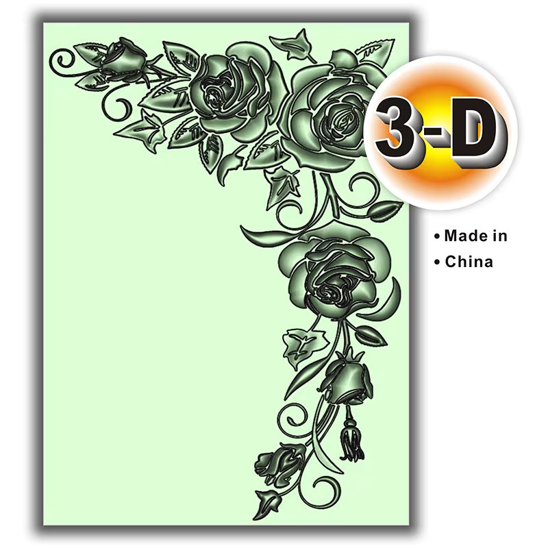 Transparenter 3D-Reliefordner aus Kunststoff mit Rosenecken-Spitzenmuster für Scrapbook und Visitenkarten - Bild 2