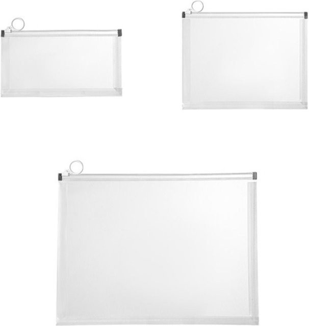 Multifunktionale transparente Dokumentenmappe mit Reißverschluss für A4/A5/A6, wasserdichte Schreibwarentasche aus Kunststoff für Schule und Büro - Bild 1