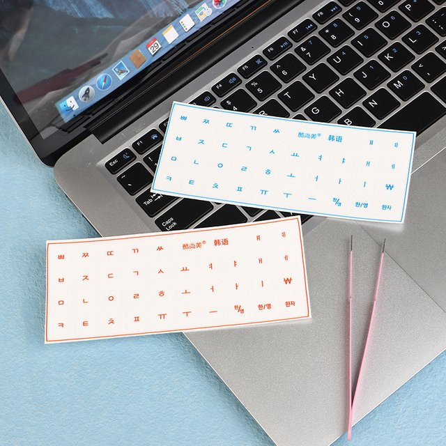 CHENJ Universeller abziehbarer Folien-Tastaturaufkleber für Desktop und Laptop in Transparent und Schwarz - Bild 1