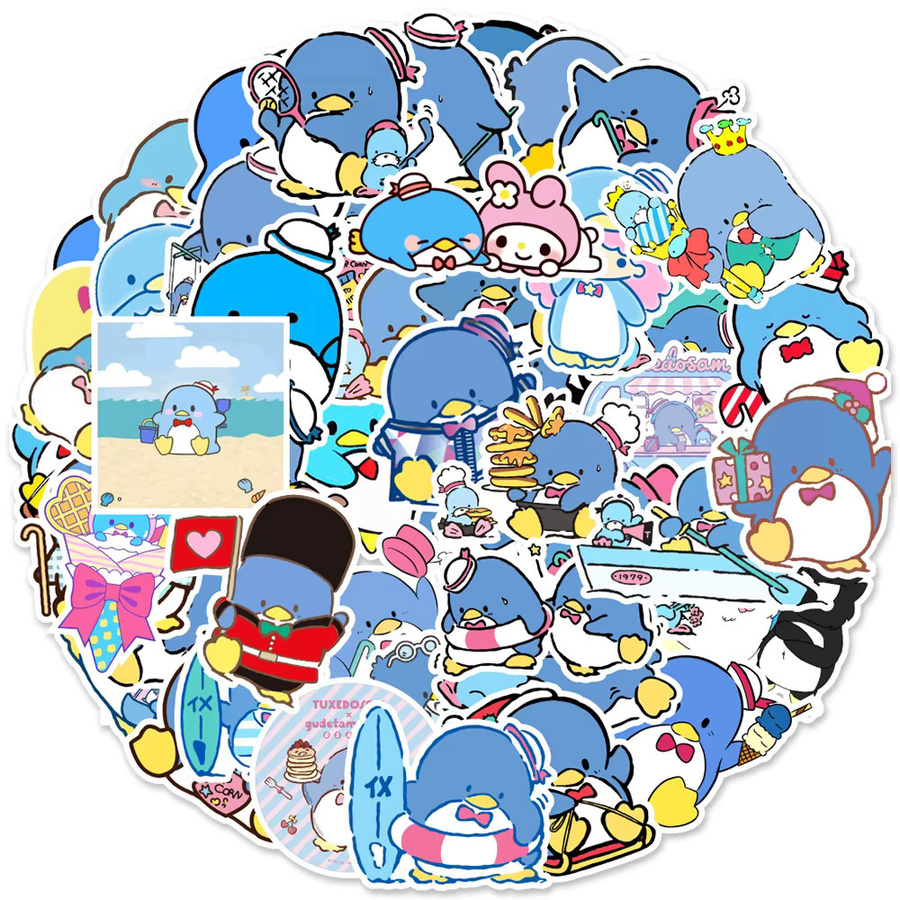 Sanrio Tuxedo Sam Cartoon-Aufkleber, Sticker-Set, 10 Stück - Bild 2