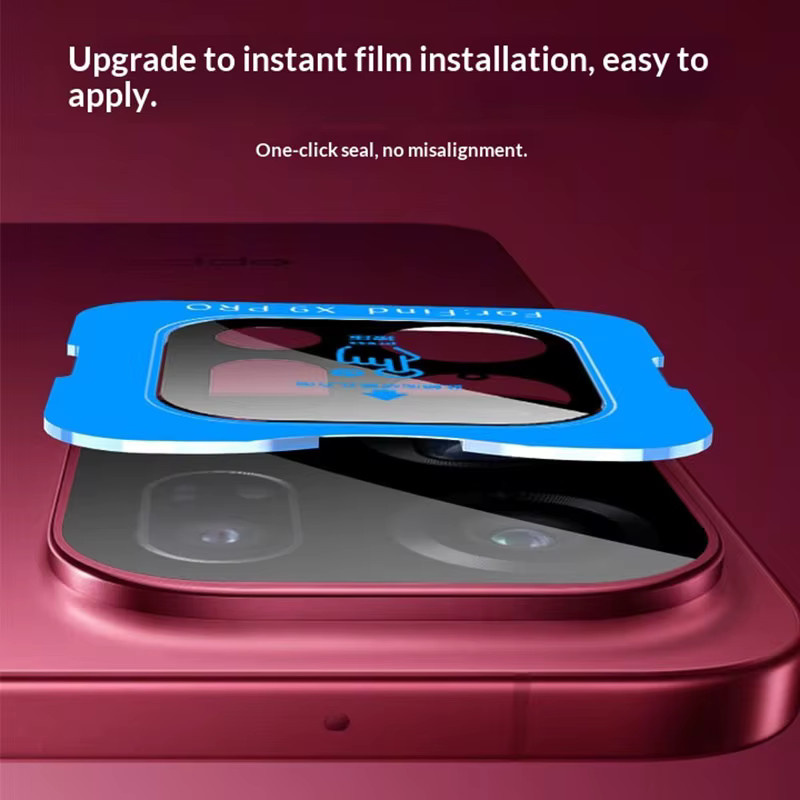 Kameraschutzfolie aus Glas für Oppo Find X9 Pro und Find X9, Vollkleber Kameraobjektivschutz in Schwarz und Transparent mit Installationshilfe - Bild 3