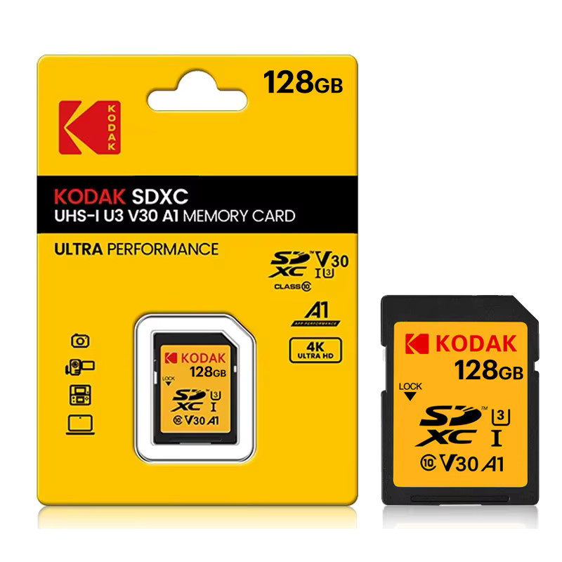 Kodak SDXC Speicherkarte für DSLR-Kameras, UHS-I, U3, V30, A1, Class 10, unterstützt Ultra HD 4K Video, Schwarz - Bild 5