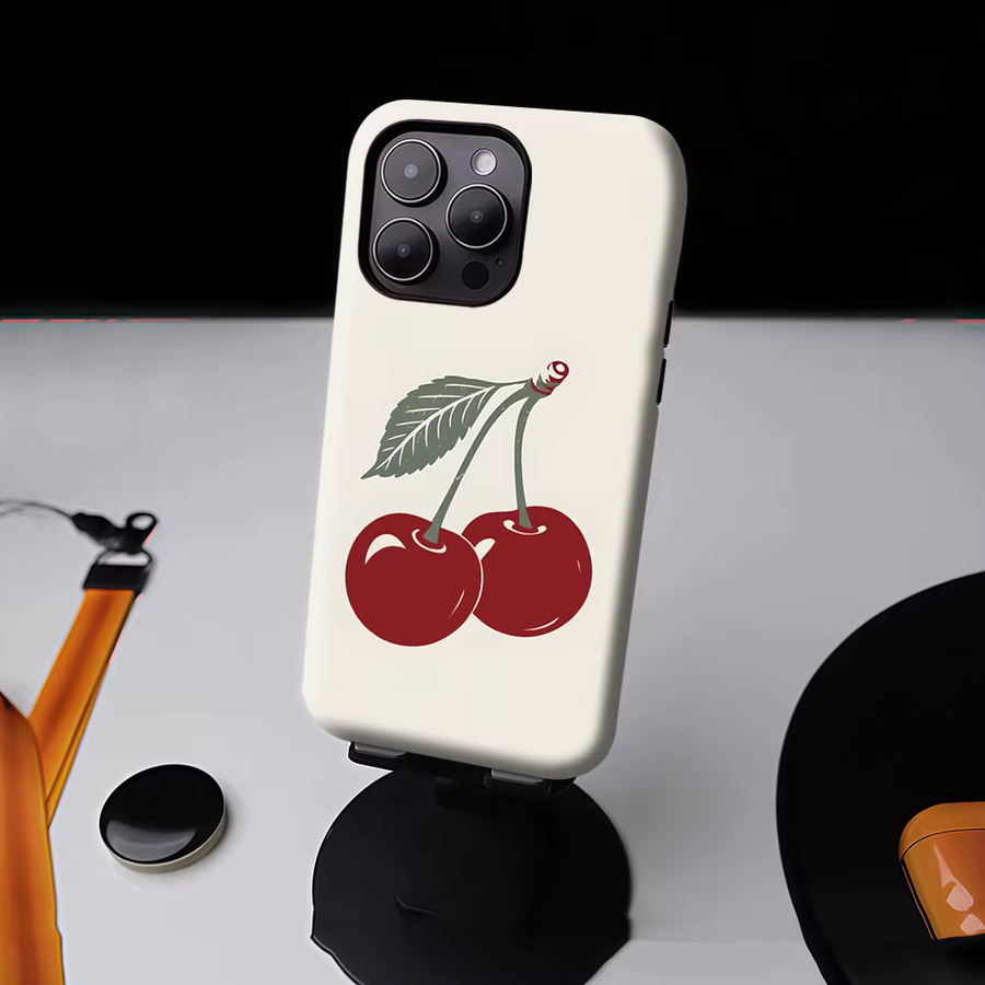 Potdemiel Magnetische Handyhülle mit Vintage Kirschblüten-Design für iPhone 17 16 15 14 13 Pro Max Plus, Mehrfarbig - Bild 4