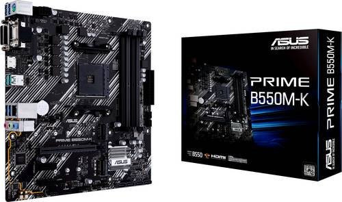 Asus PRIME B550M-K Mainboard mit AMD AM4 Sockel, B550 Chipsatz, Micro-ATX Formfaktor und DDR4 Unterstützung in Schwarz und Weiß - Bild 2