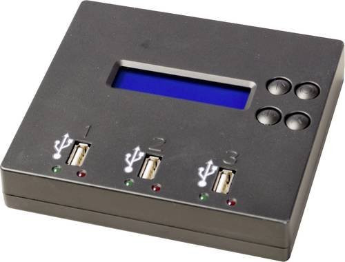 Renkforce UB300 2fach USB-Kopierstation mit USB-A Anschlüssen in Schwarz - Bild 1