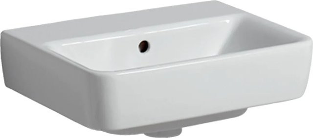 Geberit Handwaschbecken Renova Plan in Weiß mit Überlauf und KeraTect Beschichtung, Breite: 45 cm - Bild 1