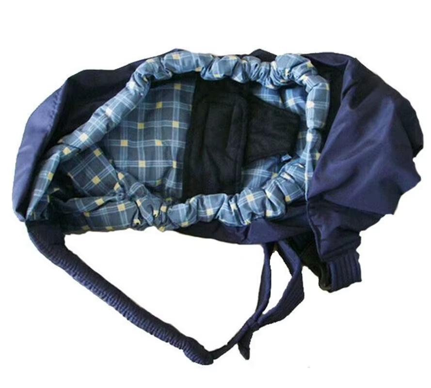 Atmungsaktive Wickeltasche als Umhängetasche für Neugeborene in Rot und Blau - Bild 2