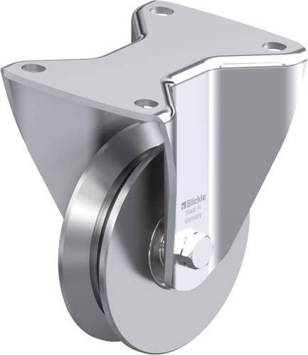 Blickle Stahlblech-Bockrolle BH-DSPK 120K-3 in Silber, Rad-Durchmesser: 120 mm, Tragfähigkeit: 600 kg - Bild 1