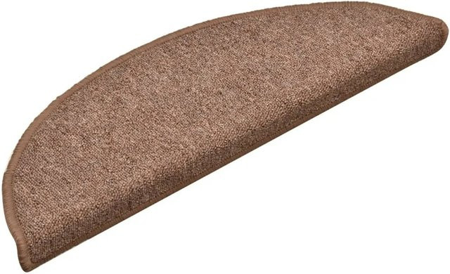 vidaXL Treppenmatten 15 Stück, Braun, rutschfest und selbstklebend, B/T/H: 56 x 17 x 3 cm - Bild 1