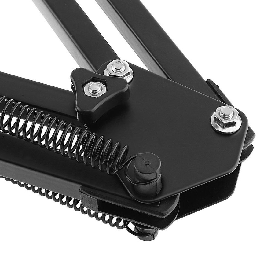 E Lighting Universeller flexibler Metallhalter mit überlangem Schwenkarm und Standhalterung für Tischlampen, Schwarz - Bild 5