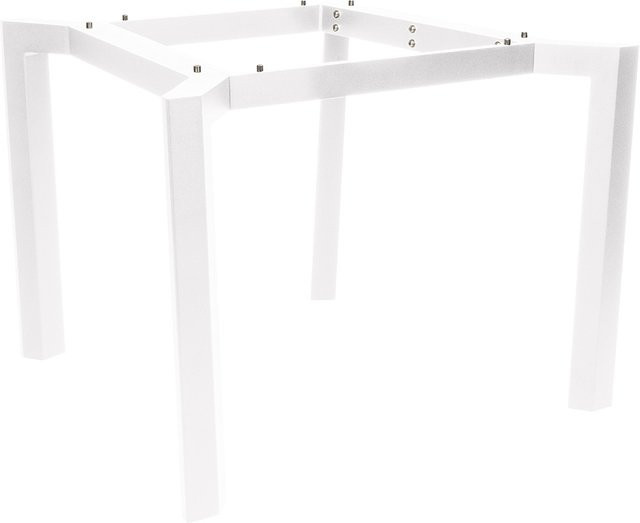 Stern Tischgestell Penta aus Aluminium in Weiß mit Nivelliersystem, B/T: 80 x 80 cm - Bild 1