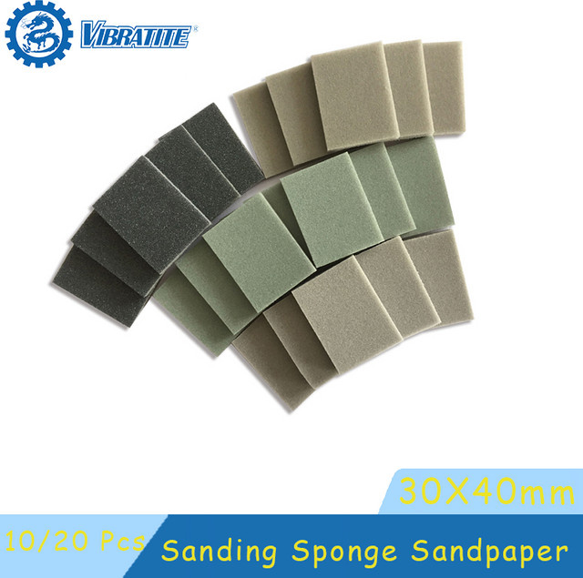 Vibratite Schleifschwamm-Set mit 300 Stück sortierten Körnungen, Mehrfarbig, B/T/H: 4,0 x 3,0 x 1,0 cm - Bild 1