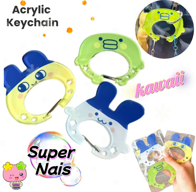 Bandai Tamagotchi Kuchipachi & Mimitchi Cartoon-Anhänger, Acryl-Karabiner-Schlüsselanhänger - Bild 1