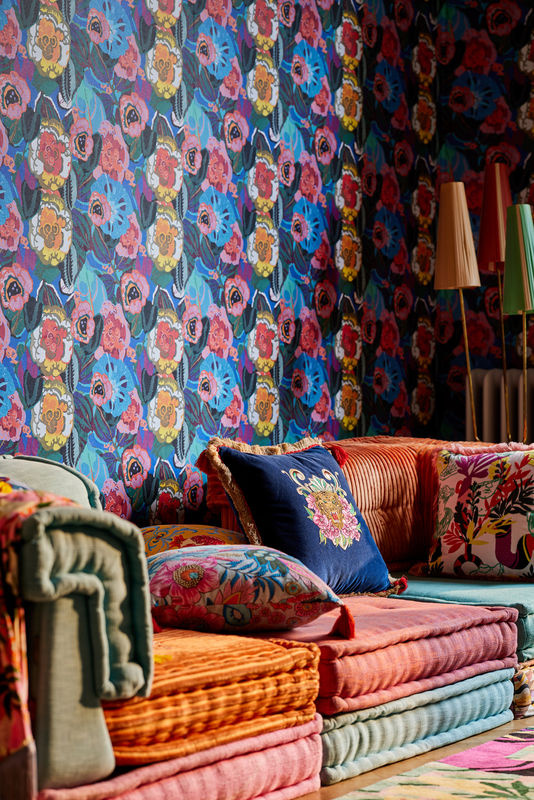 Mindthegap Tapete Fiori in Fiore mit floralem Naturmuster in Blau, Pink und Multicolour - Bild 2