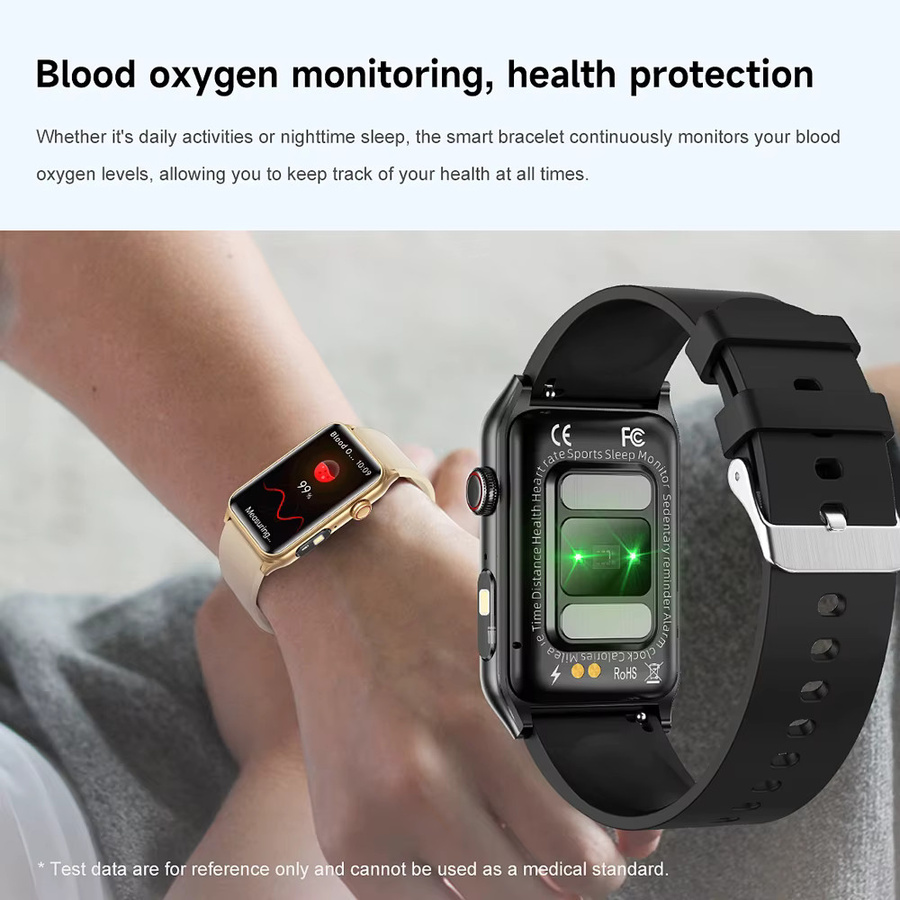 Jooeniok Smartwatch, Schwarz, Silikon, Herren, Wasserdicht - Bild 3