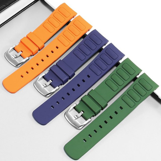 Uhrenarmband Mido, Silikon, grün-blau, Herren - Bild 1