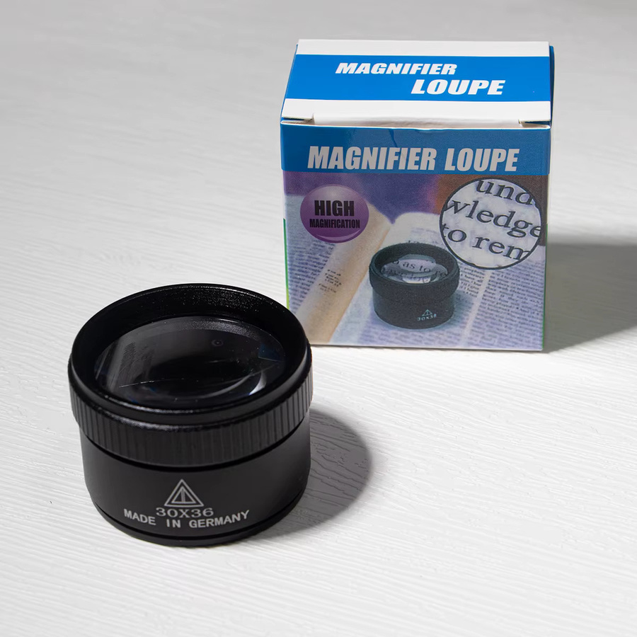 CAOWTAN Uhrenlupe, 30-fache Vergrößerung, 36 mm, K9 Optikglas, Unisex - Bild 1