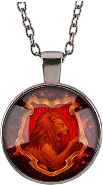 DewBloom Halskette Hogwarts Wappen, Edelstahl, Silber, Unisex - Bild 1
