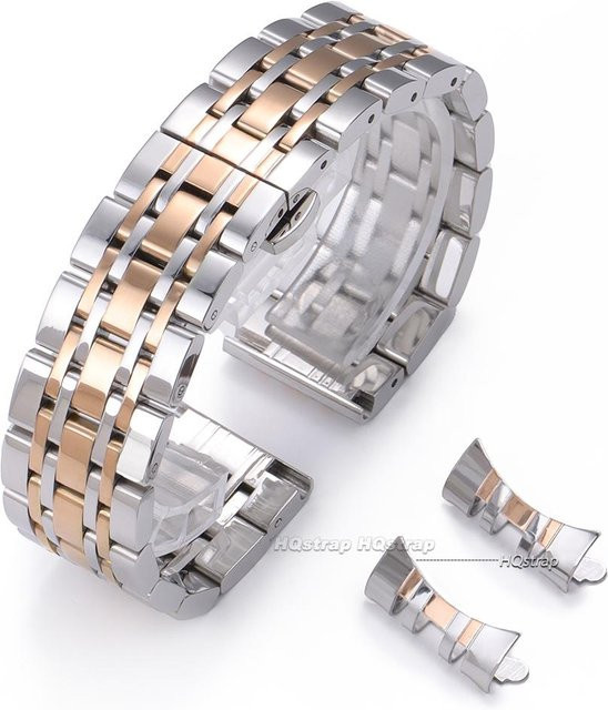 HQstrap Uhrenarmband Edelstahl, Silber, Unisex - Bild 1