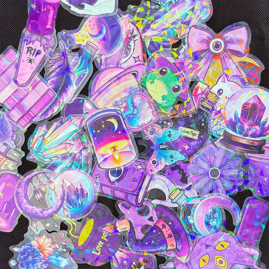 Rspctou Hexen-Cartoon-Aufkleber, Fantasy, transparent, bunt, 10-teiliges Set - Bild 2