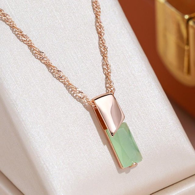 KaiTingu Jewelry Anhänger, vergoldet, Nebelgrüner Zirkonia, Damen - Bild 1