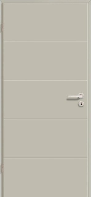 Zimmertür GetaDoor in Seidengrau mit CPL-Folie, modern, Anschlag Rechts, B: 73,5 cm, H: 198,5 cm - Bild 1