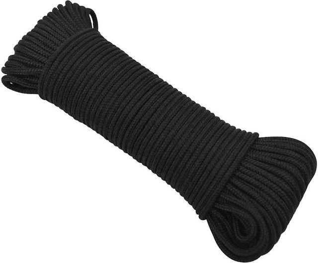 vidaXL Bootsseil aus Polypropylen in Schwarz, Durchmesser: 3 mm, Länge: 25 m - Bild 1