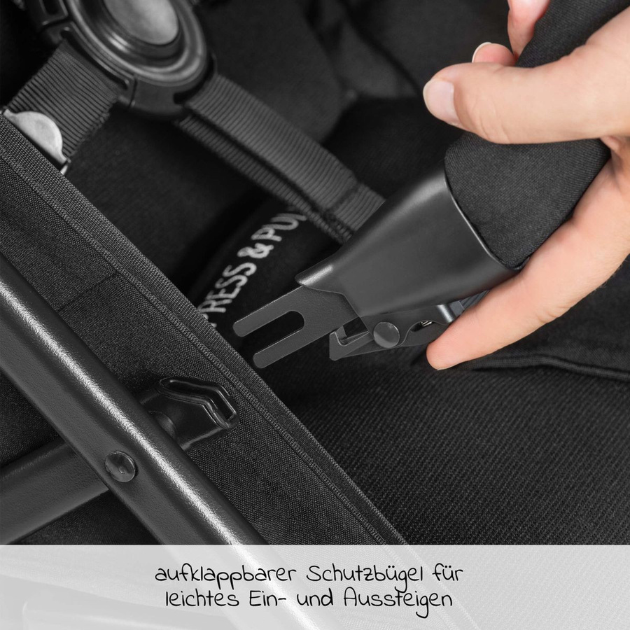 Hauck Buggy Rapid 3R Allround Kinderwagen mit Schwenkrädern in Schwarz bis 25 kg - Bild 8