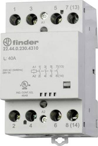 Finder Installationsschütz 22.44.0.230.4410 mit 4 Öffnern, 440 V/AC, Weiß - Bild 1
