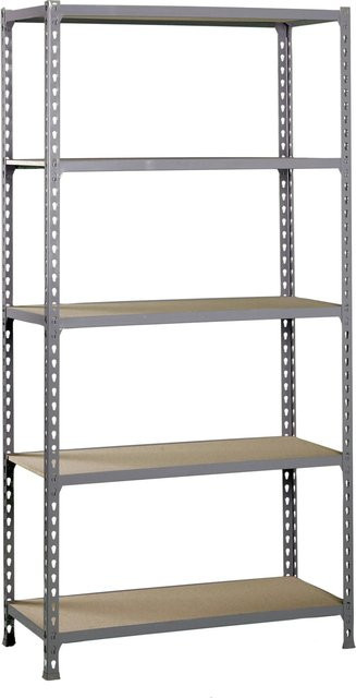 PROREGAL Schwerlastregal Muli mit 5 verstellbaren Fachböden, Grau, H x B x T: 180 x 90 x 30 cm - Bild 1