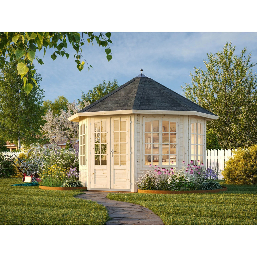 Palmako Holz-Pavillon Veronica 4 aus Fichten-Leimholz in Beige mit Fußboden B/T/H: 337 x 337 x 326 cm - Bild 2
