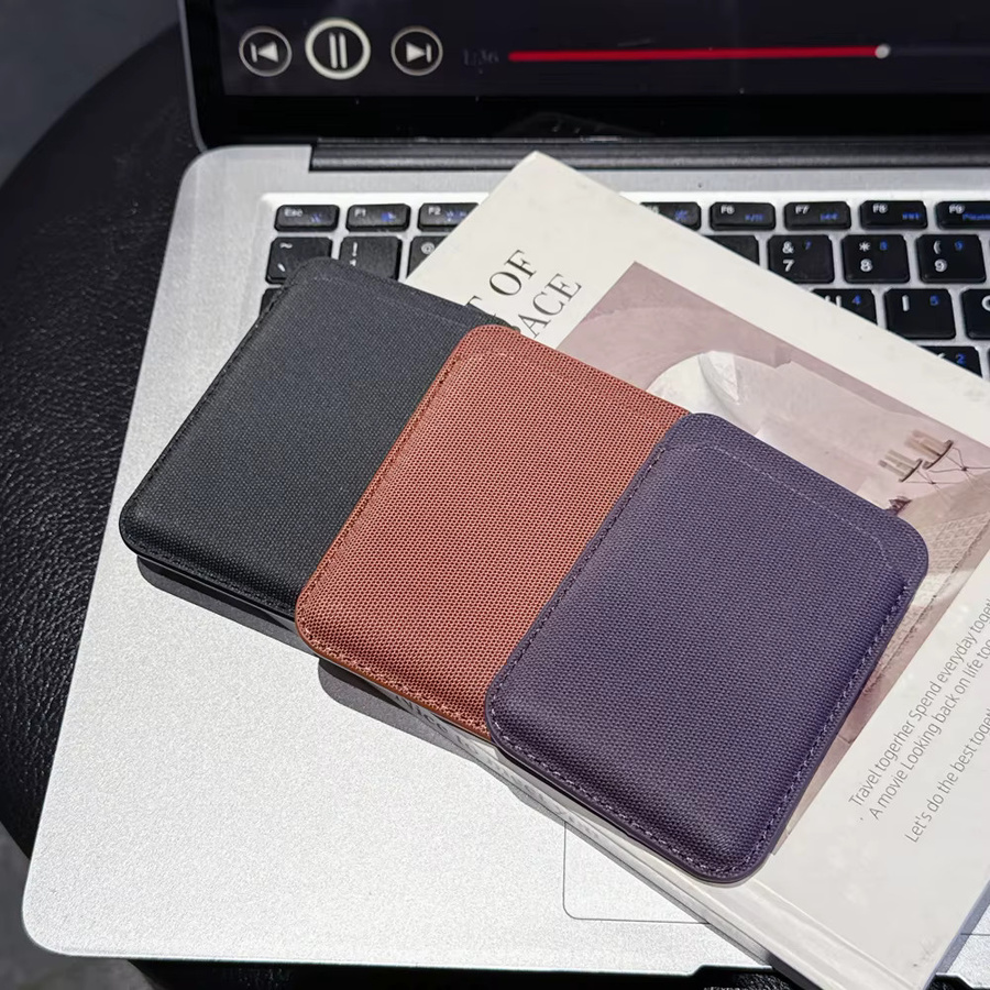 SLUTLI Techwoven Wallet Case für iPhone 16 17 Pro Max und Samsung S25 S26 Ultra in Braun mit starkem Magneten und Kartenhalter - Bild 4