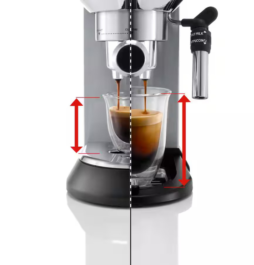 De'Longhi Dedica Style EC 685.M Siebträger-Espressomaschine in Silber mit Thermoblock und Dampflanze, kompatibel mit E.S.E. Pads und gemahlenem Kaffee - Bild 7