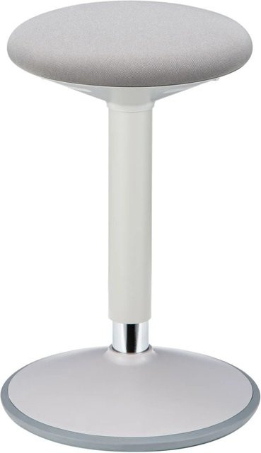 SOTECH CAVO ERGO Sitzhocker Office, Weiß Grau, Durchmesser: 32 cm, Höhe: 56 bis 81 cm, 360 Grad Drehbar und Höhenverstellbar - Bild 1
