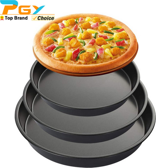 Backform für Pizza aus Carbonstahl, beschichtete Pizzaschale, Schwarz - Bild 1