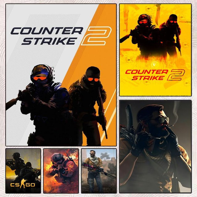 Hot Game CS2 Poster Selbstklebender Wandaufkleber Mehrfarbig B: 20 cm, H: 20 cm - Bild 1
